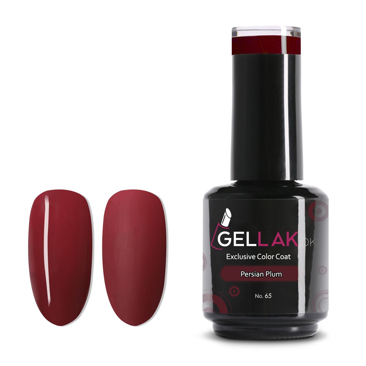 Gel Neglelak Mørkerød | 15 ml | Persian Plum No. 65 | Gellak.dk