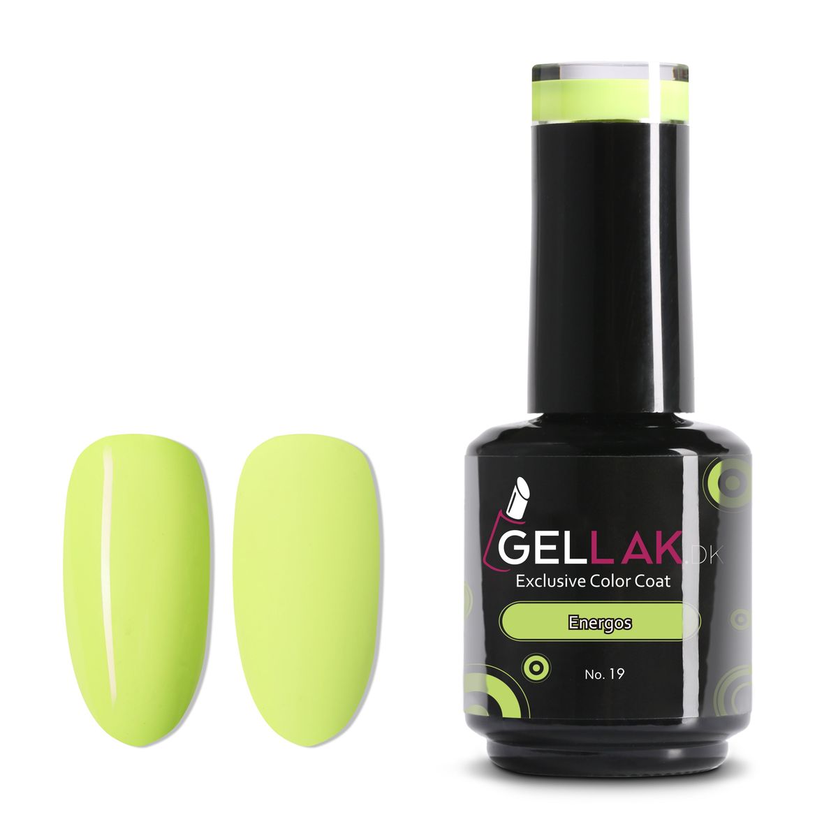 Gel Neglelak Limegrøn | 15 ml | Energos No. 19 | Gellak.dk