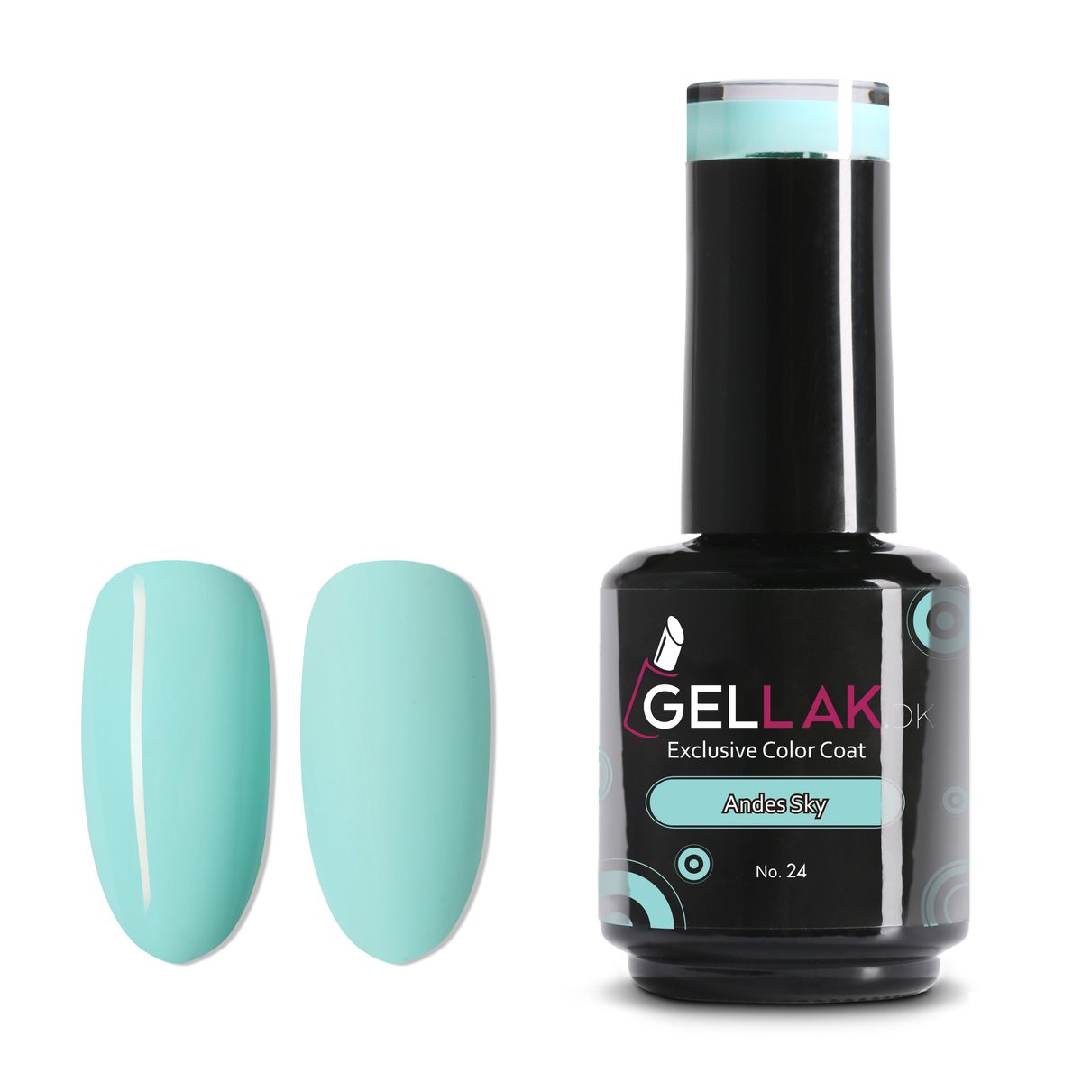 Gel Neglelak Turkis Blå | 15 ml | Andes Sky No. 24 | Gellak.dk