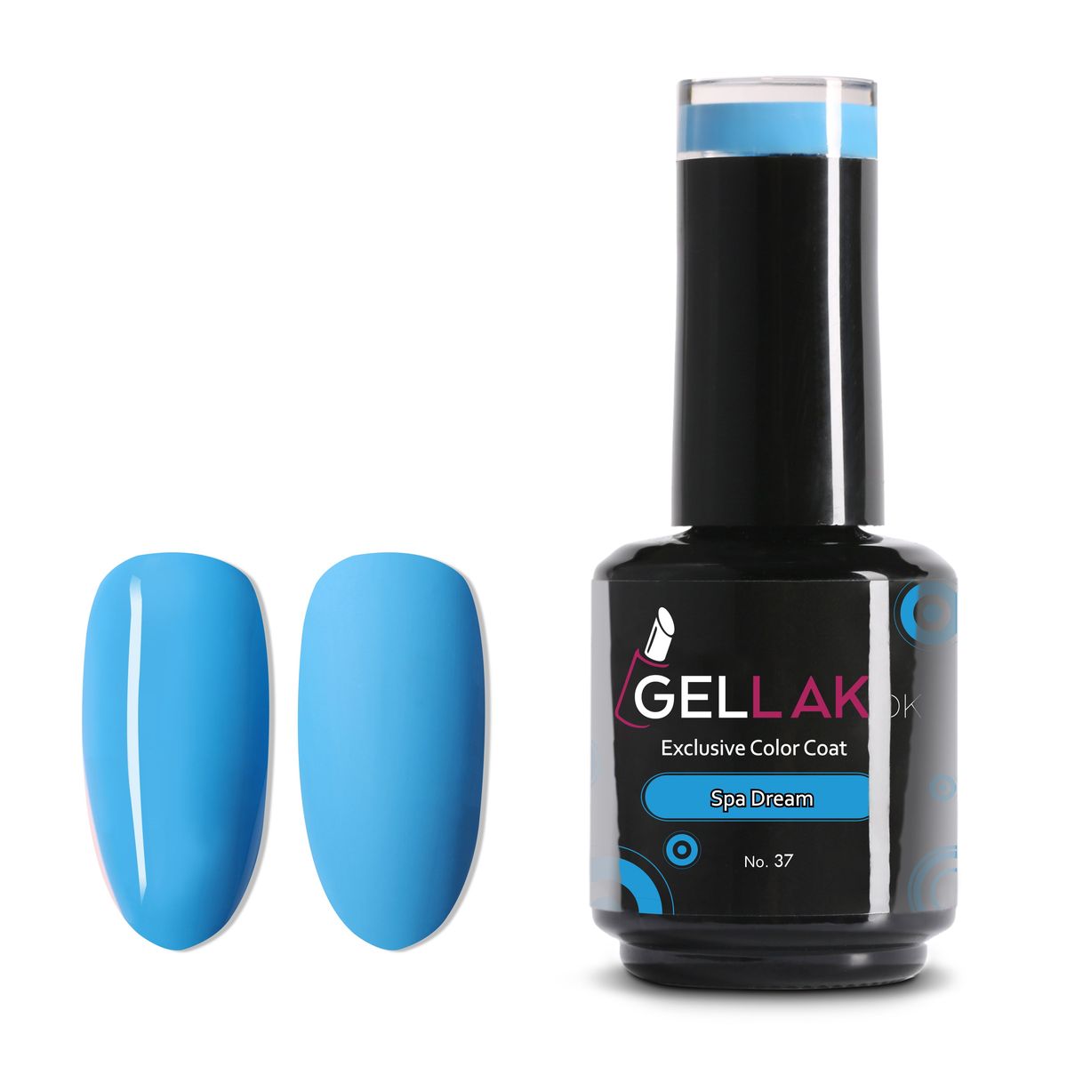 Gel Neglelak Blå | 15 ml | Spa Dream No. 37 | Gellak.dk