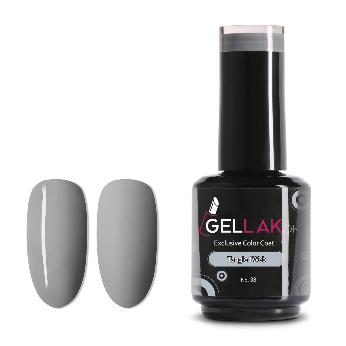 Gel Neglelak Grå | 15 ml | Tangled Web No. 38 | Gellak.dk