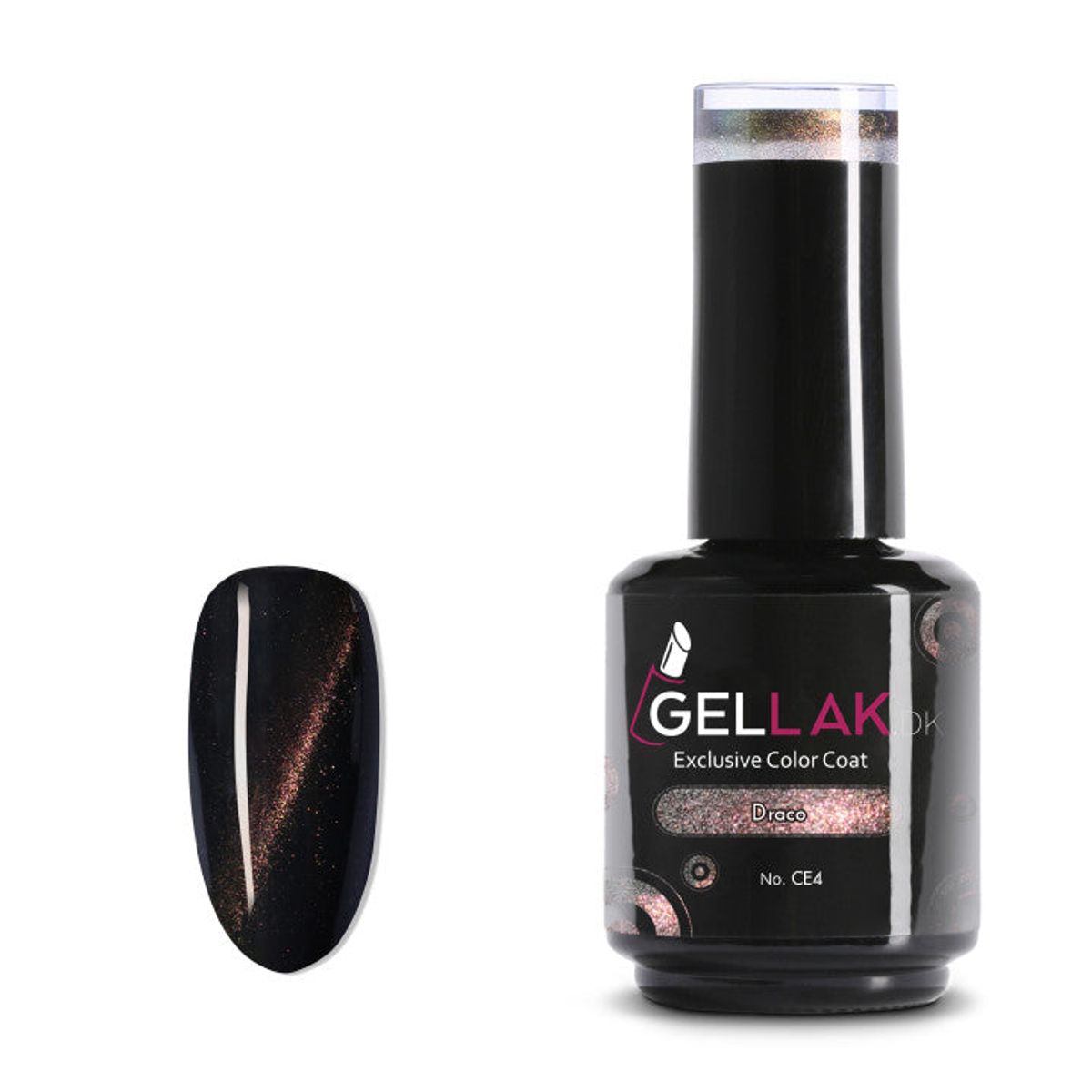 Gel Neglelak Cat Eye Bronze | 15 ml | Draco No. CE4 | Gellak.dk