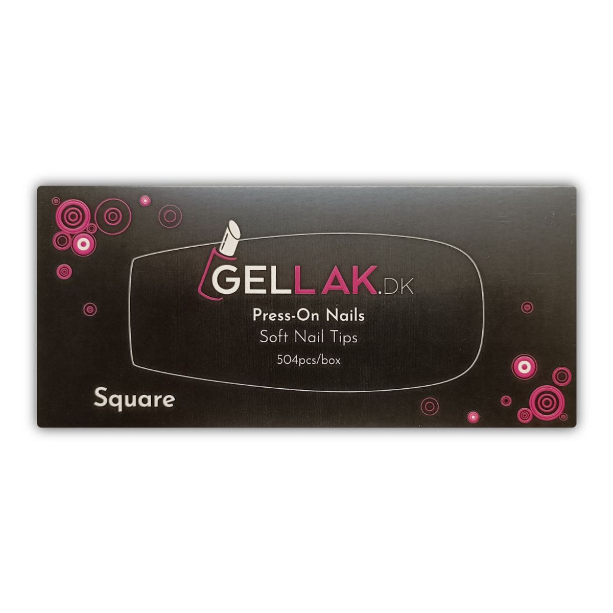 Press-On Tipper | Square | 504 stk. | Soft Gel Tips | Gelly Nail Tips