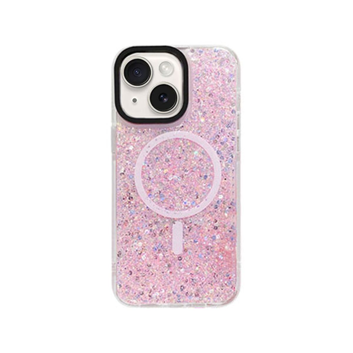 iPhone 15 - MagSafe Glimmer Silikone Cover - Pink