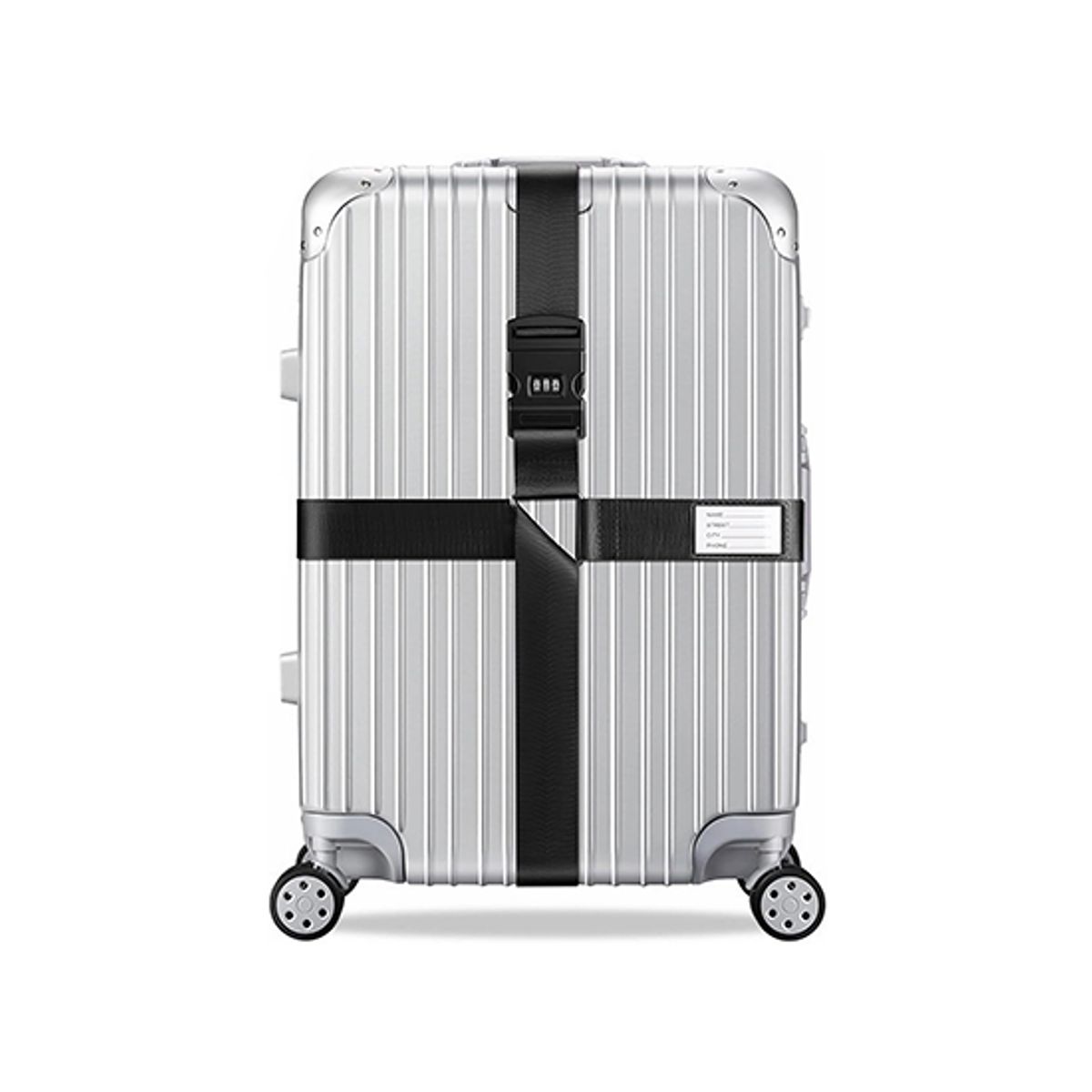 Baggagerem m. kodelås - Premium - Sort - Travel-tech&trade;