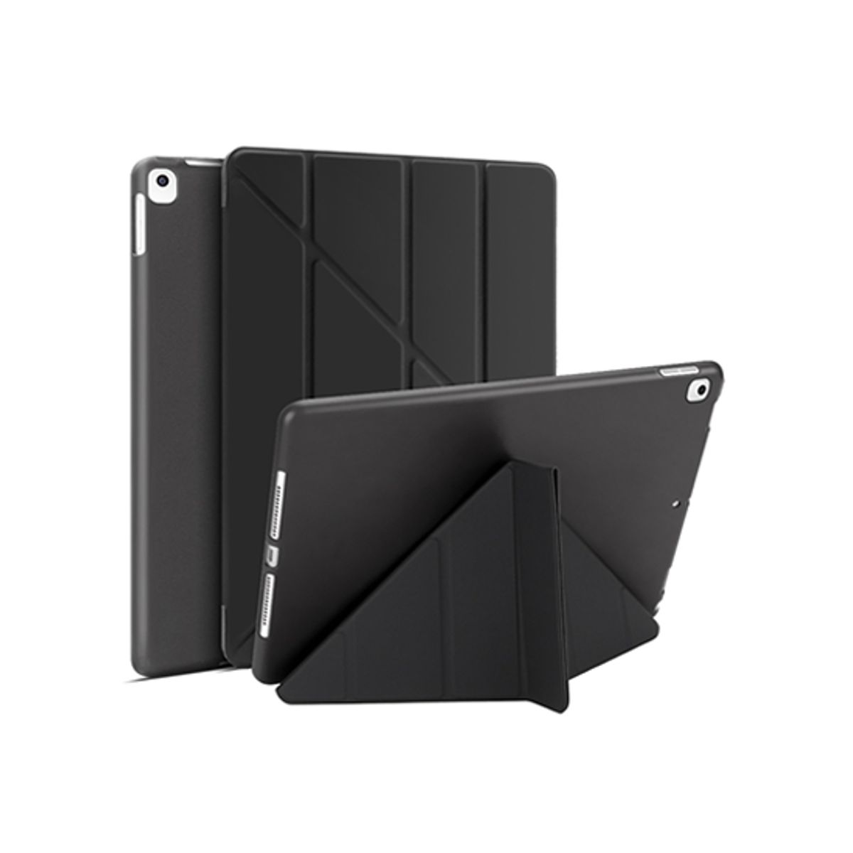 iPad Air 3 10,5" (2019) - Orgami Trifold Læder Cover M. Stander - Sort