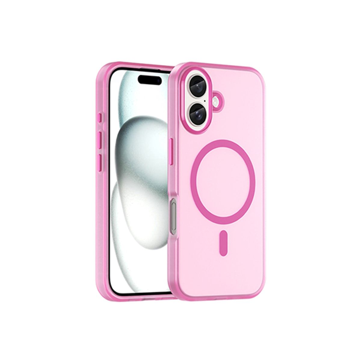 iPhone 16 Plus - DeLX&trade; Translucent MagSafe Silikone Cover - Pink