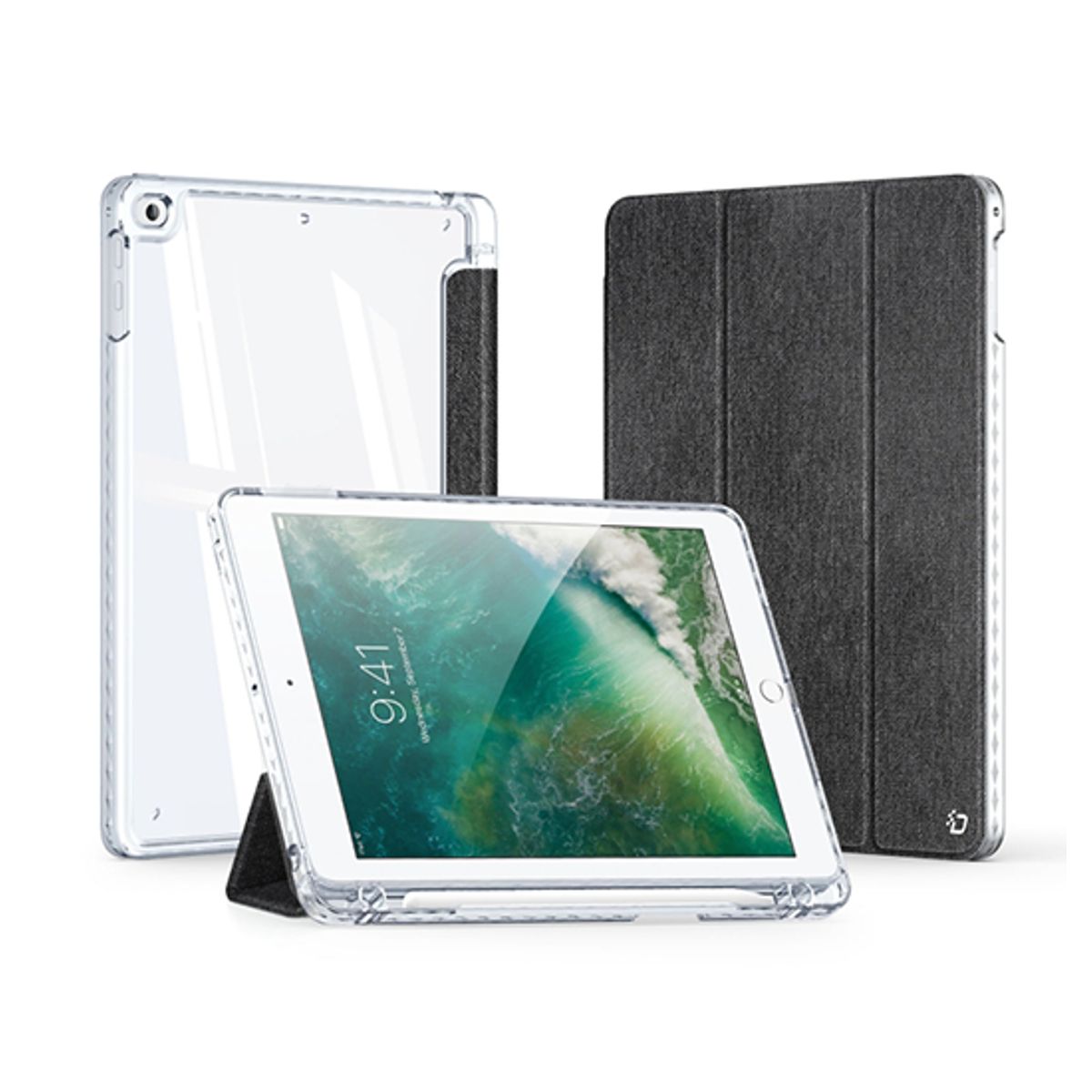 iPad 6 - 9.7" - DUX DUCIS® Unid Hybrid Trifold Cover - Sort