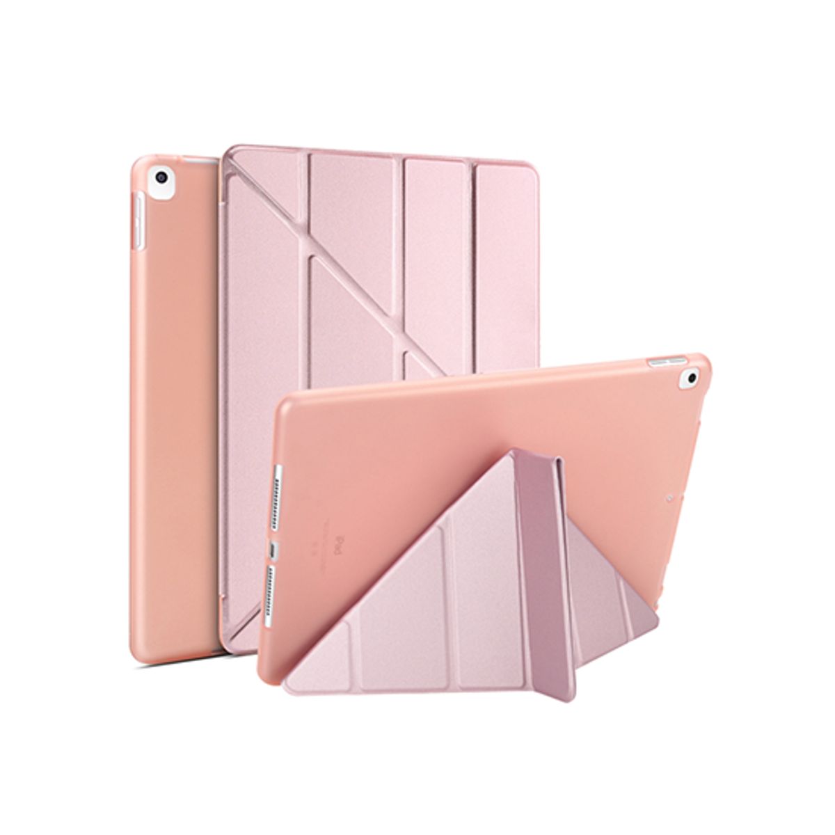 iPad Air 3 10,5" (2019) - Orgami Trifold Læder Cover M. Stander - Rose