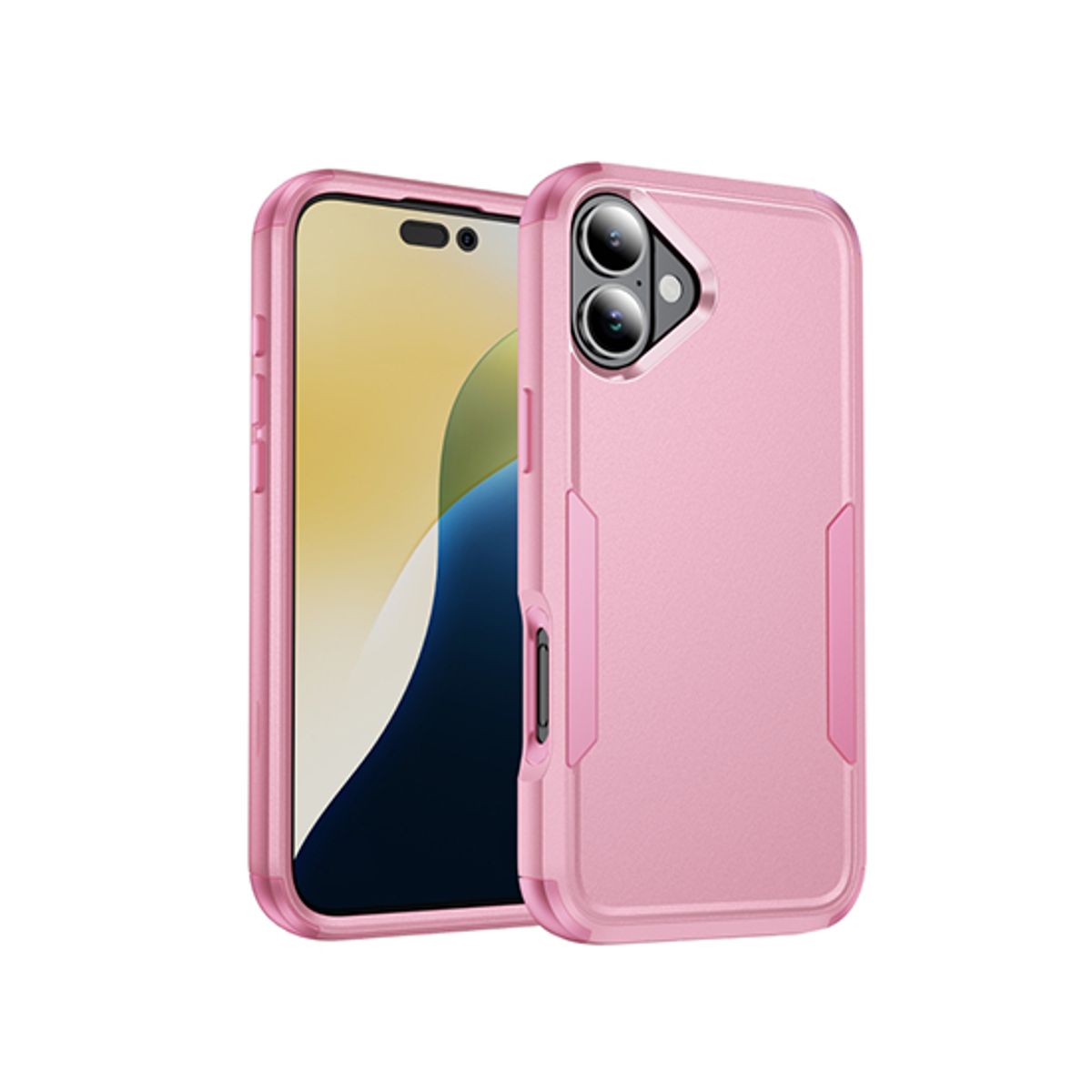 iPhone 16 Plus - REALIKE&trade; Pro Stødsikkert Håndværker Cover - Pink