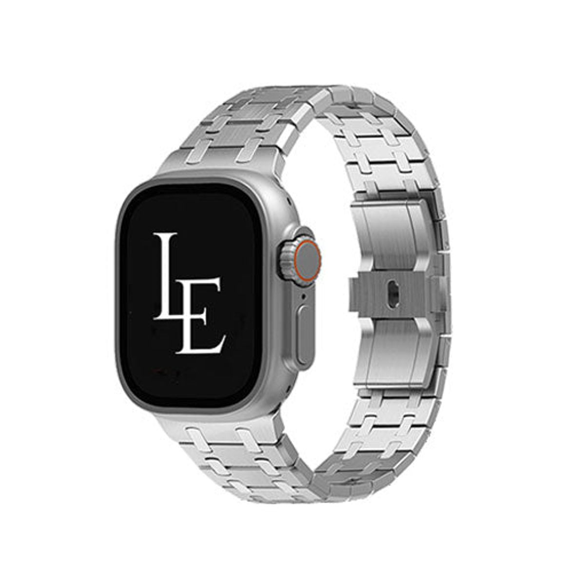 Apple Watch (42/44/SE/45/46/49mm) - L'Empiri&trade; Nexus Rustfri Stålrem - Sølv