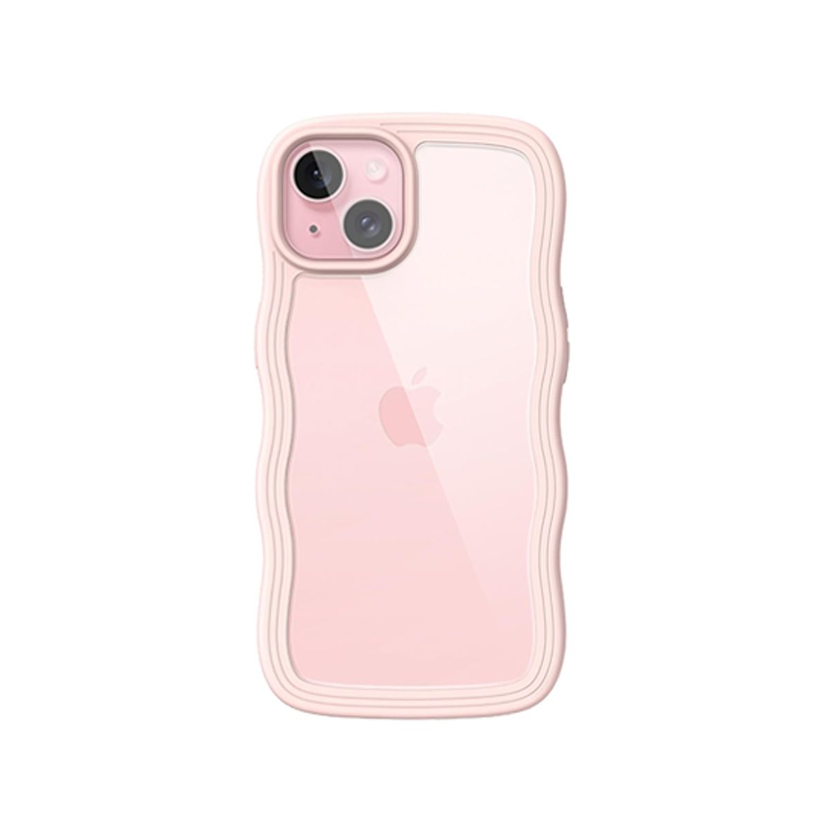 iPhone 14 - DeLX&trade; Wave Frame Silikone Cover - Pink