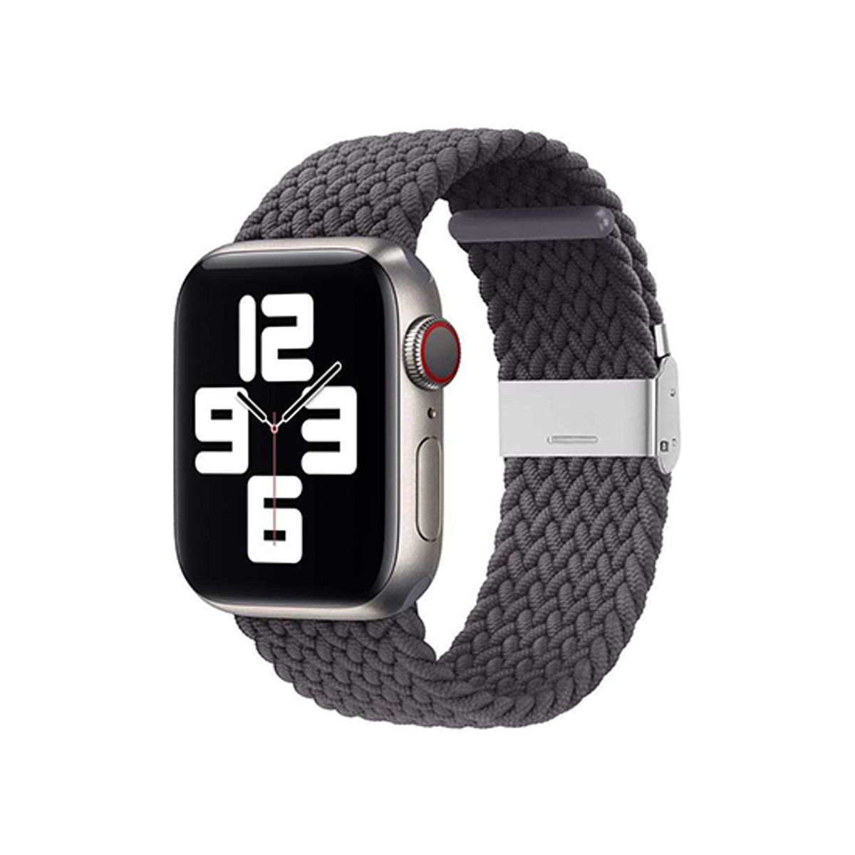 Apple Watch (38/40/SE/41/42mm) - Deluxe&trade; Flettet Nylon Rem - Grå