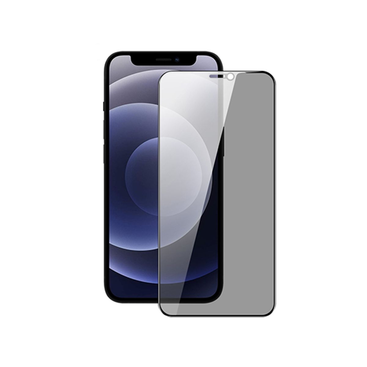 iPhone 12 Pro Max - DeLX&trade; Privacy Beskyttelsesglas (Hærdet Glas)