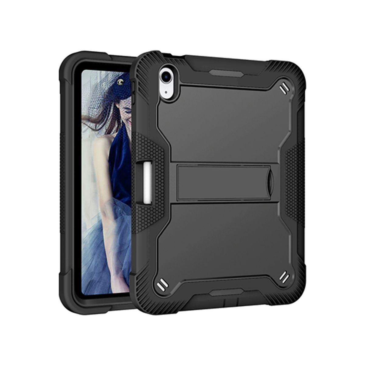 iPad Air 13" (2024) - ToughCase&trade; 360° Håndværker Cover - Sort