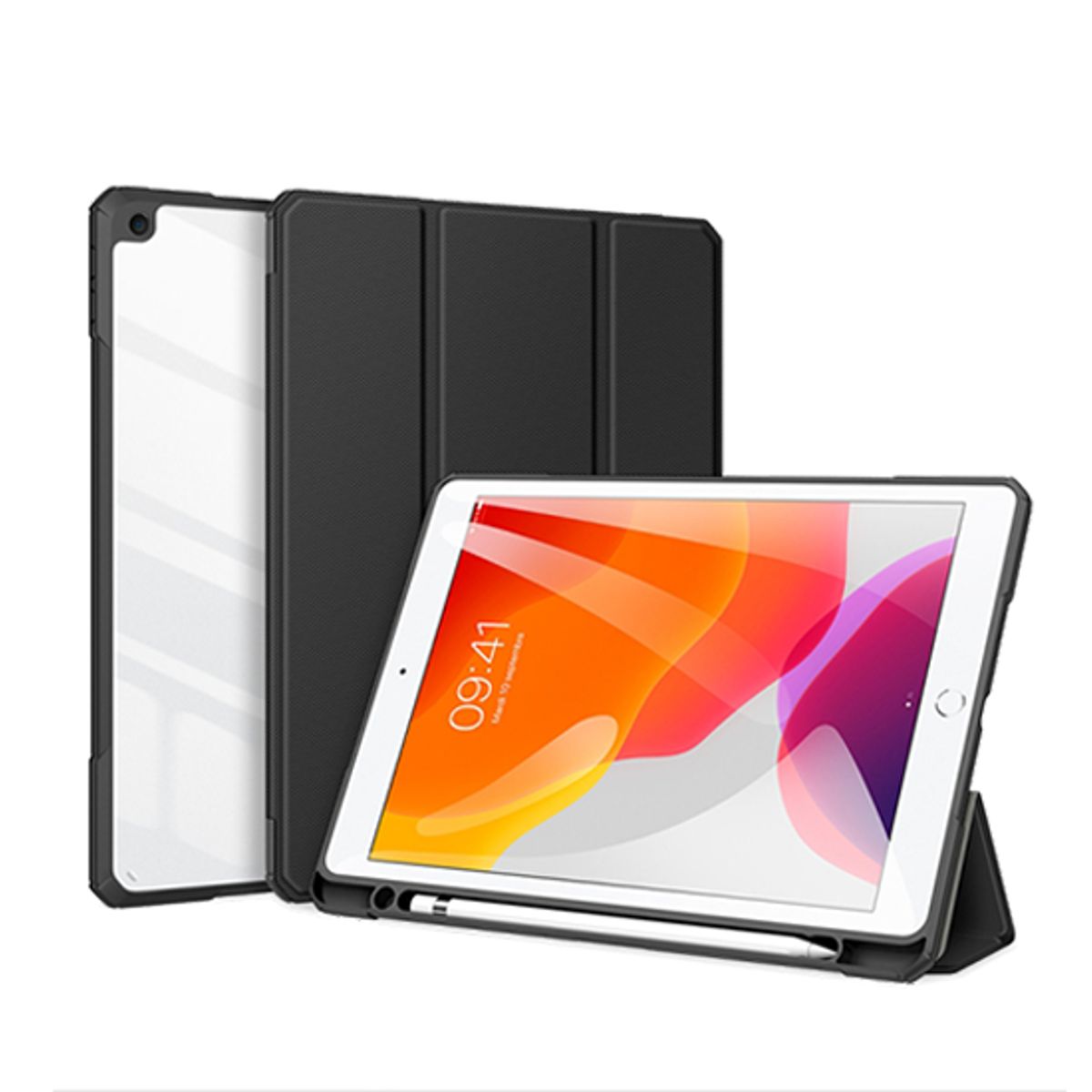 iPad 10.2" 7/8/9 (2019/2020/2021) - Dux Ducis&trade; Mesh Design Trifold Cover - Sort