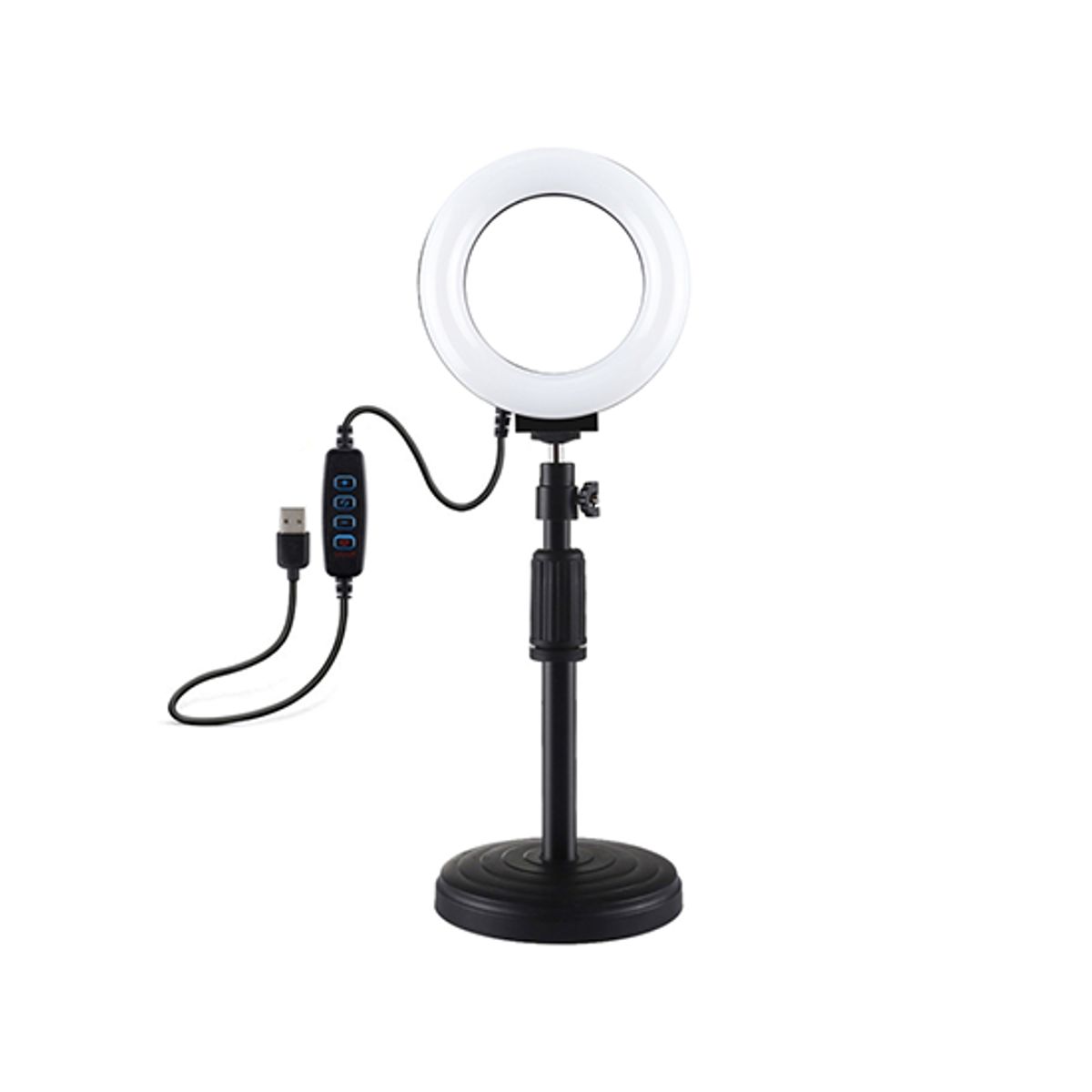 DELUXE&trade; - Lumen Ringlys Stander M. USB - Sort