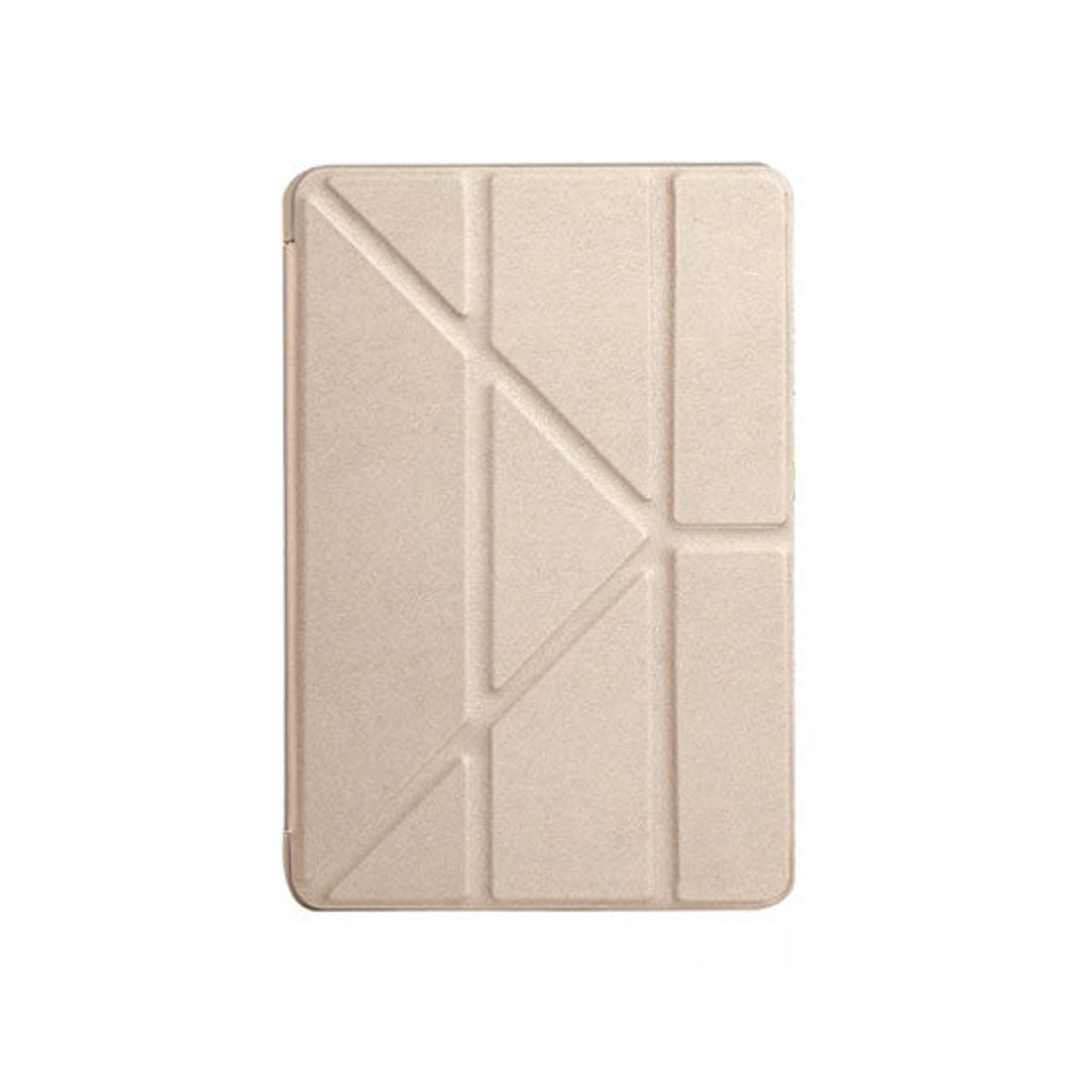 iPad Mini 4/5 - Orgami Trifold Læder Cover M. Stander - Guld