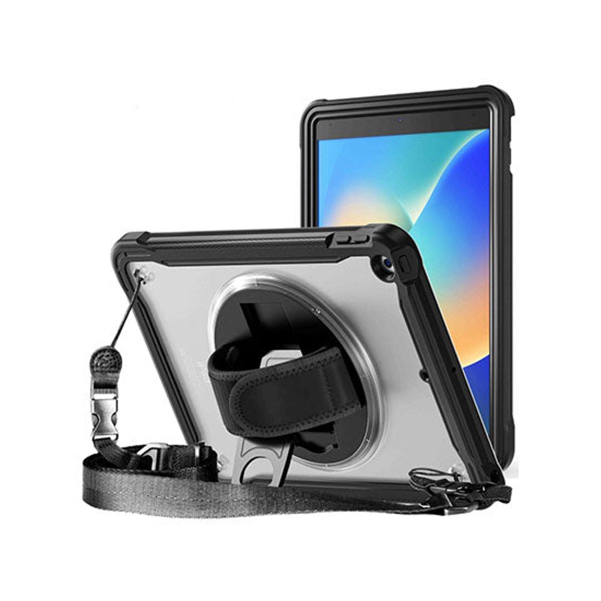 iPad 10.2" 7/8/9 (2019/2020/2021) - 360° Heavy-Duty Håndværker Cover - Sort