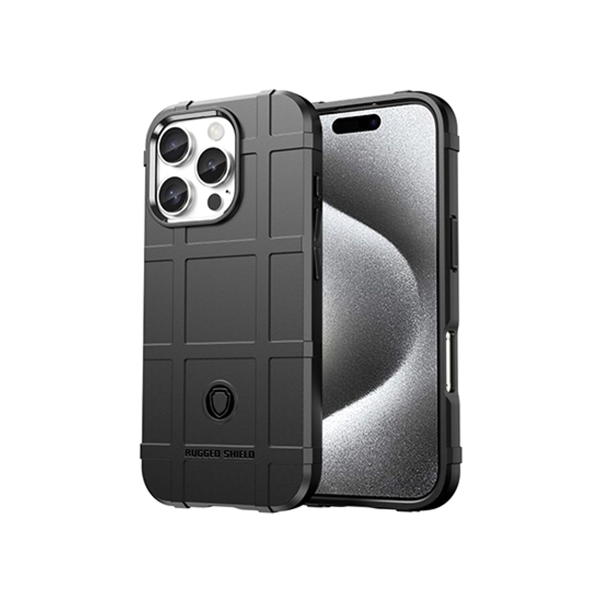 iPhone 16 Pro Max - RUGGED SHIELD&trade; Stødsikkert Håndværker Cover - Sort