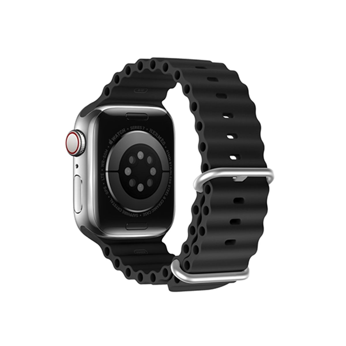 Apple Watch (38/40/SE/41/42mm) - DUX DUCIS® Wave Silikone Rem - Sort