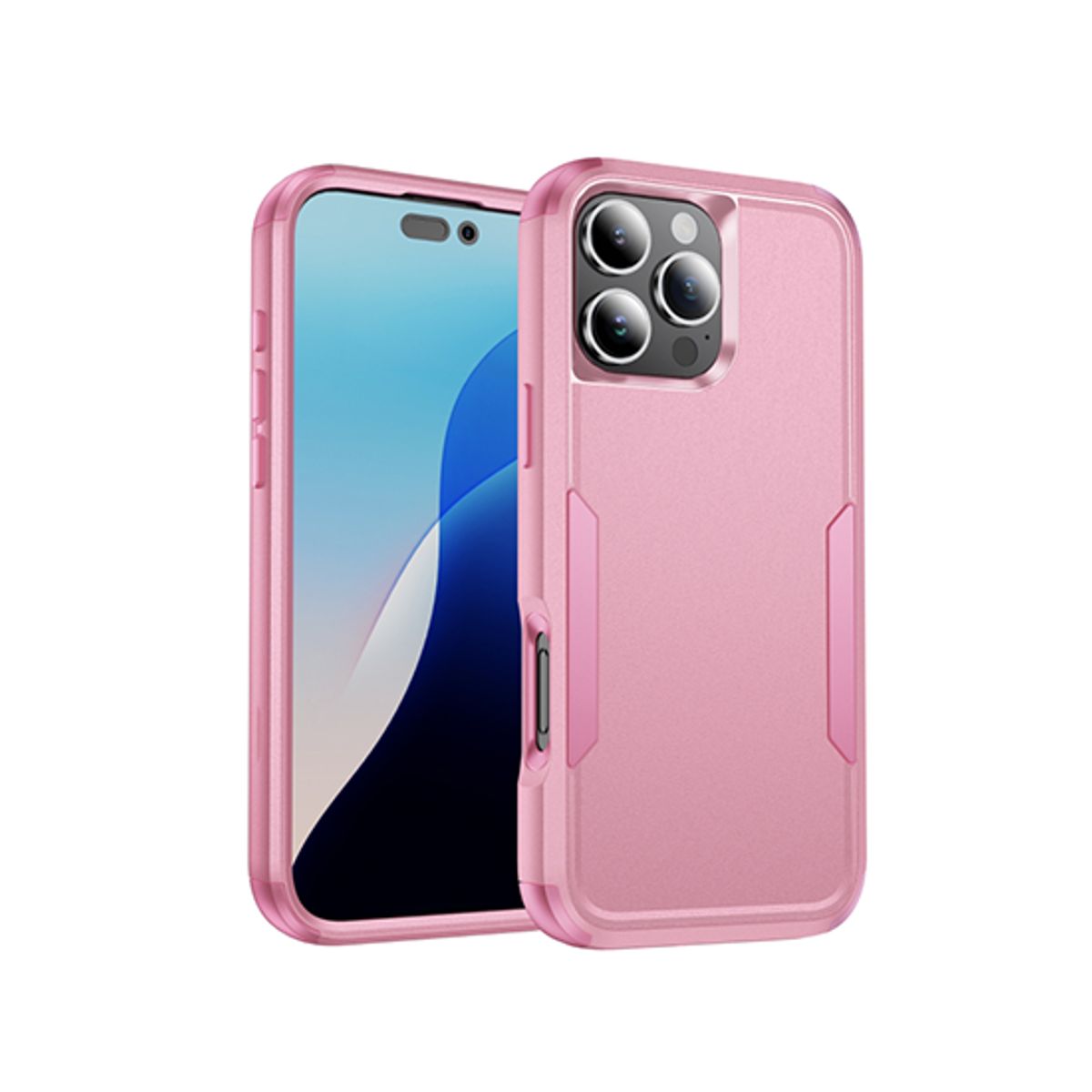 iPhone 16 Pro - REALIKE&trade; Pro Stødsikkert Håndværker Cover - Pink