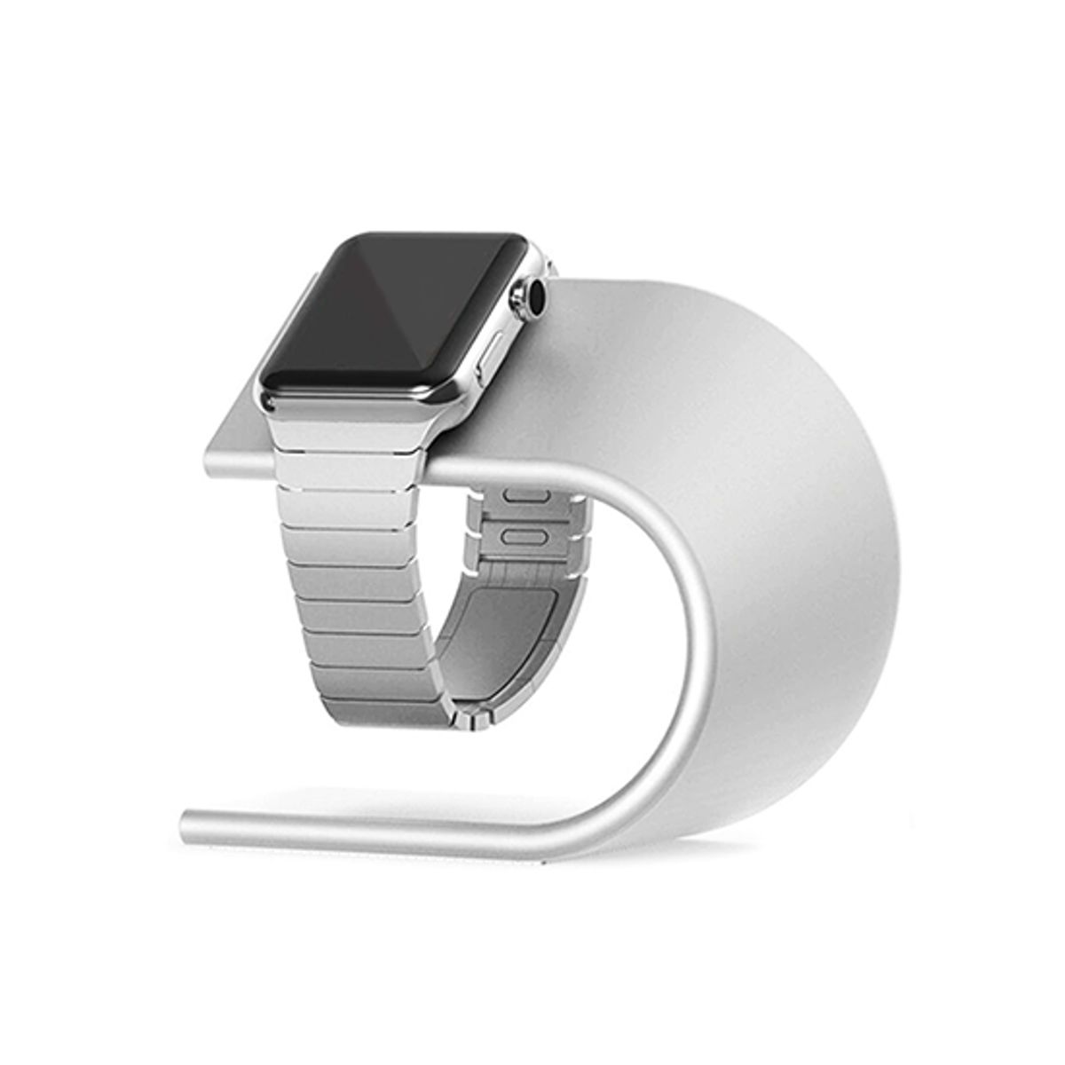 Apple Watch - CNC Aluminium Dock / Oplader Stand - Sølv