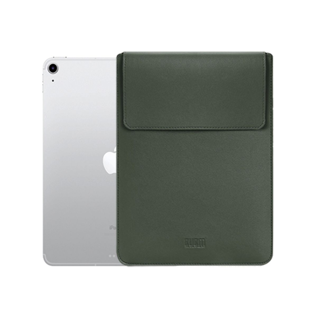 iPad Air 13" (2024) - BUBM® - Vertigo Læder Sleeve / Cover - Mørkegrøn