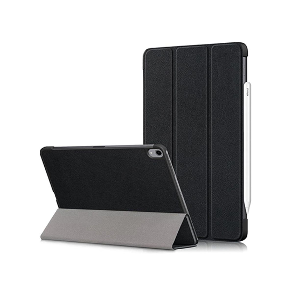 iPad Pro 12,9" (2018) - NX Design&trade; Smart Trifold Læder Cover - Sort