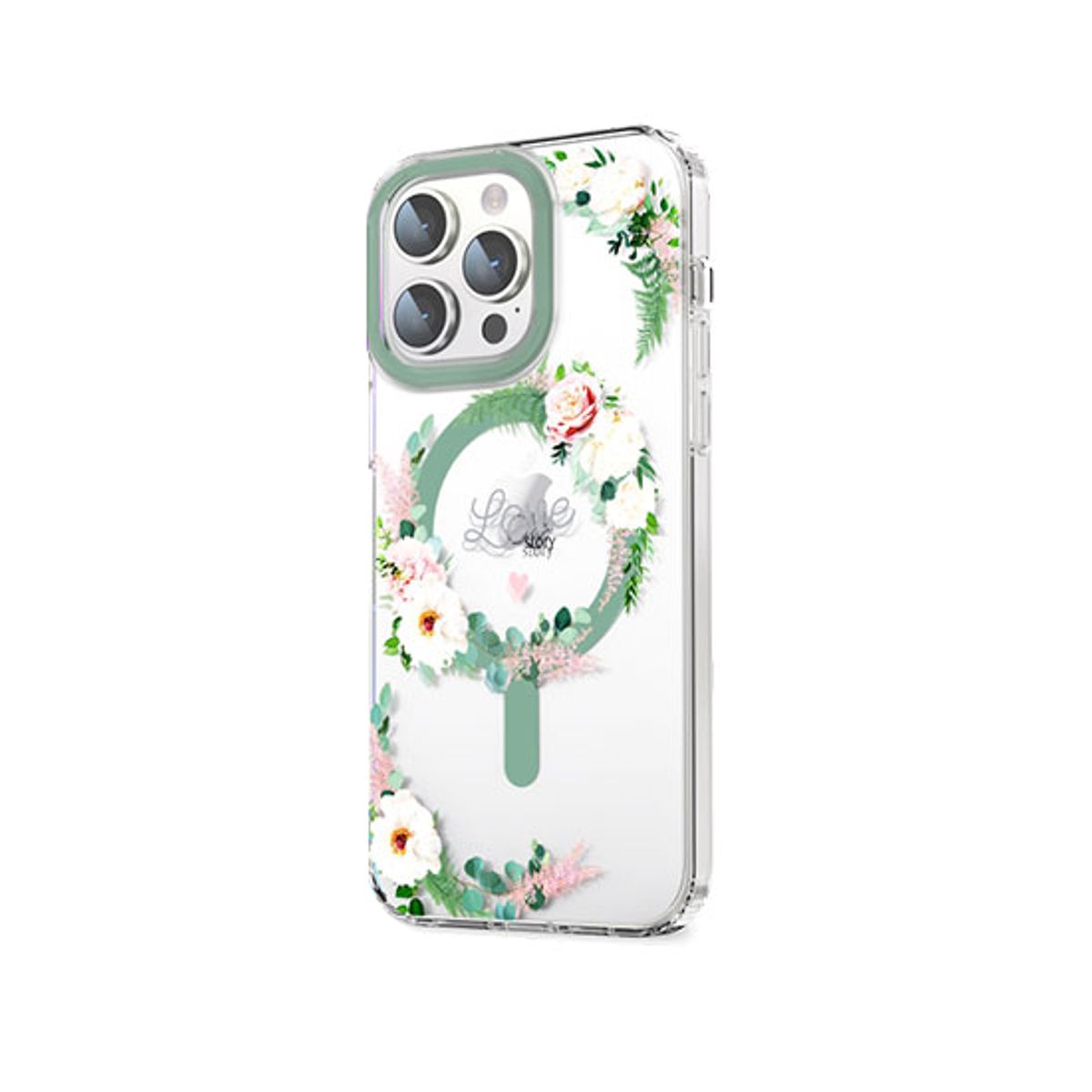 iPhone 15 Pro Max - LUX&trade; MagSafe Silikone Cover - Floral