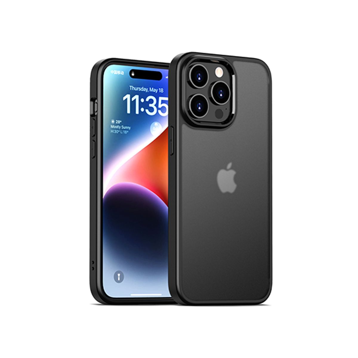 iPhone 15 Pro - NovoShield&trade; Silikone Cover - Sort