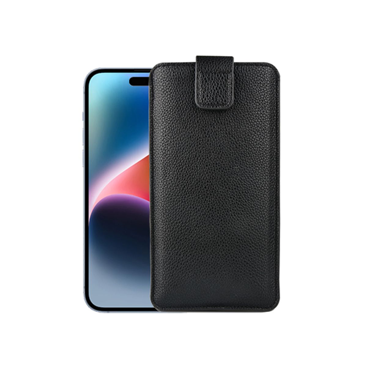 iPhone 16 Pro Max - Verona Læder Sleeve M. Lukning - Black Onyx