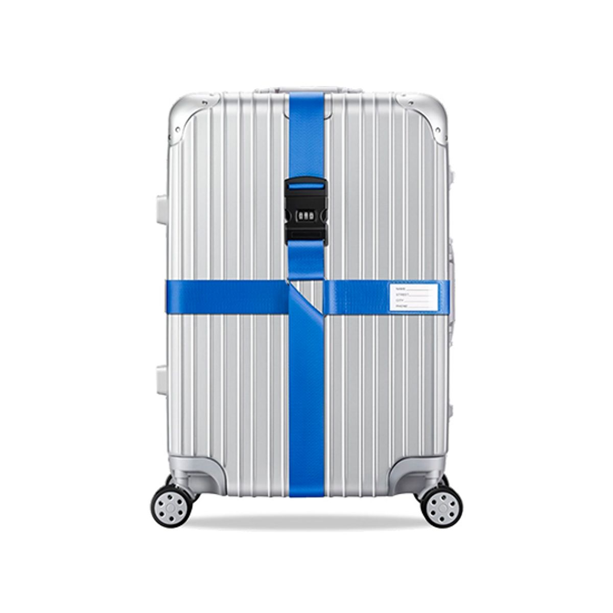 Baggagerem m. kodelås - Premium - Blå - Travel-tech&trade;