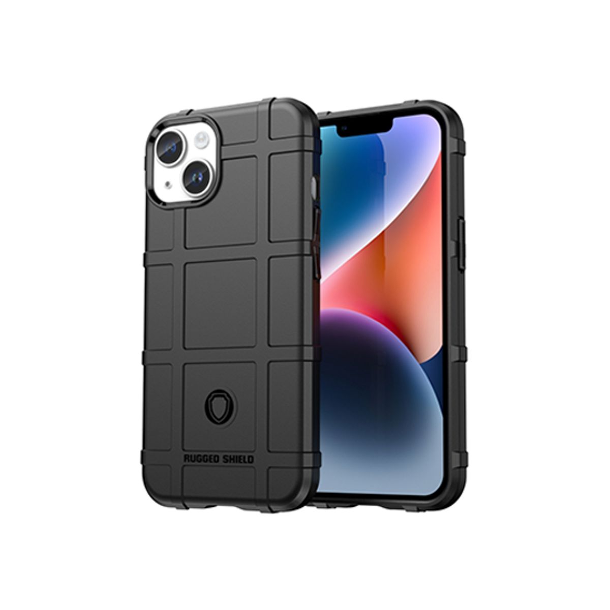 iPhone 15 Plus - RUGGED SHIELD&trade; Stødsikkert Håndværker Cover - Sort