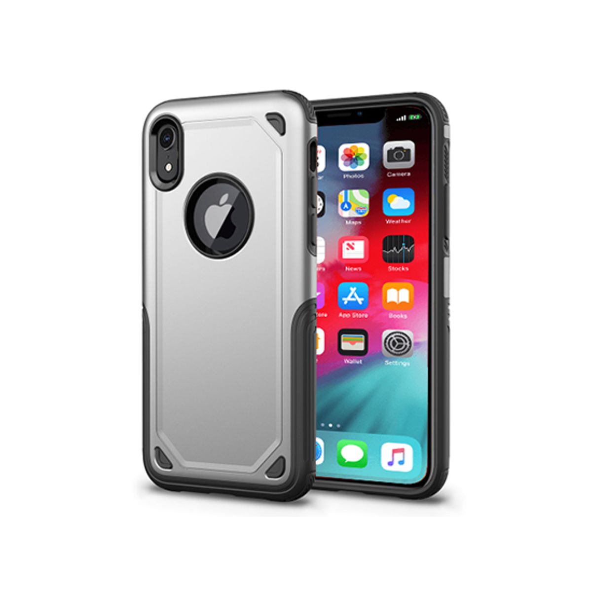 iPhone XR - REALIKE&trade; Pro Stødsikkert Håndværker Cover - Sølv