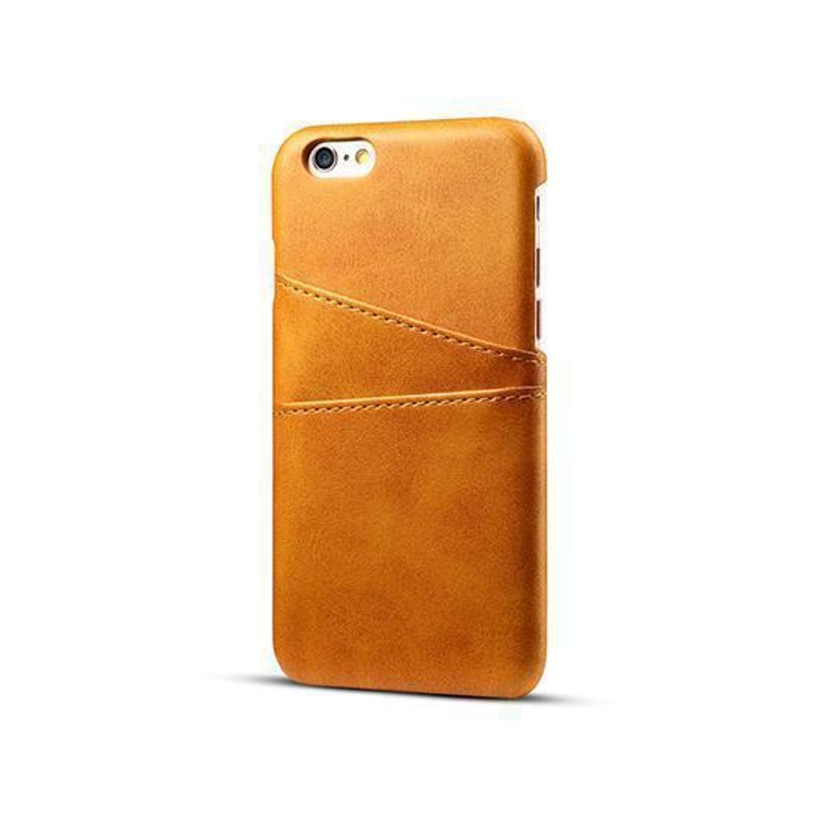 iPhone 6/6s - NX Design&trade; Læder Cover M. Kortholder - Lysebrun