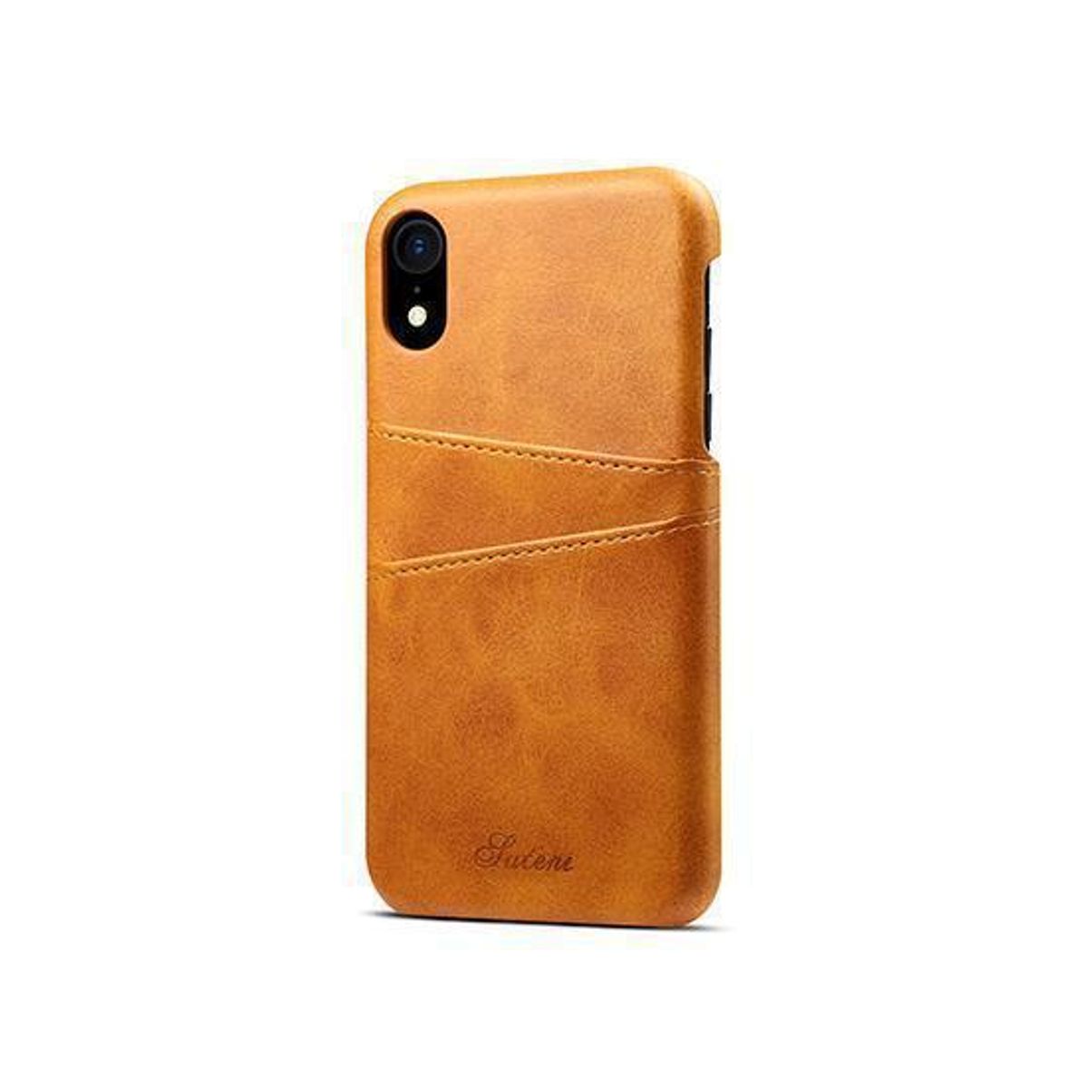 iPhone XR - NX Design&trade; Læder Cover M. Kortholder - Lysebrun