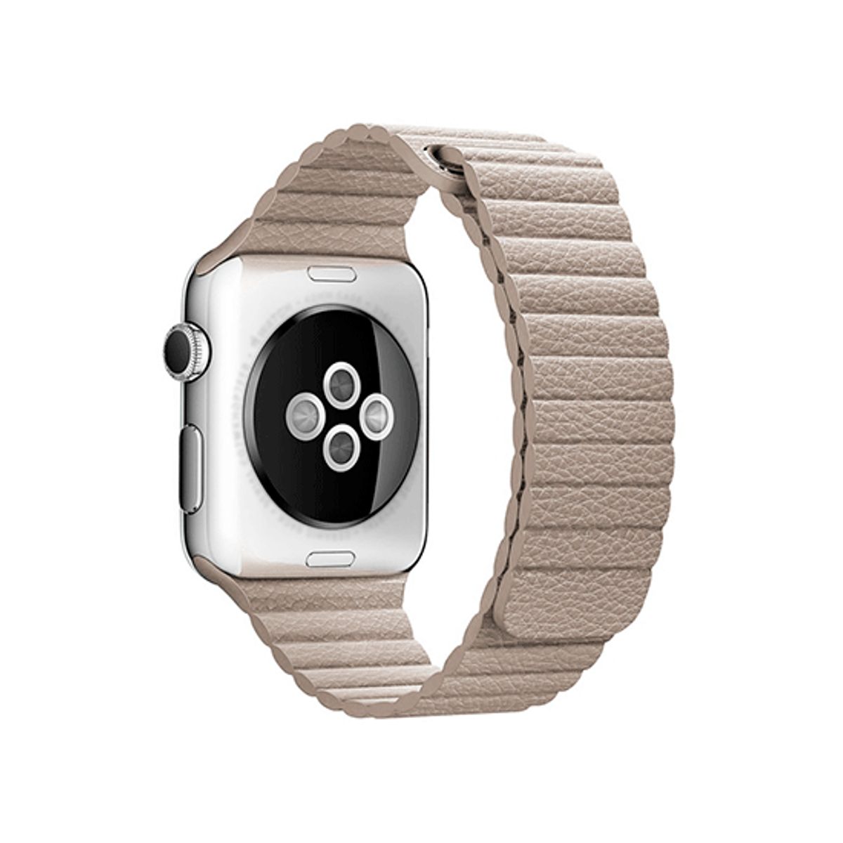 Apple Watch (38/40/SE/41/42mm) - Valence&trade; Loop Læder Rem - Beige