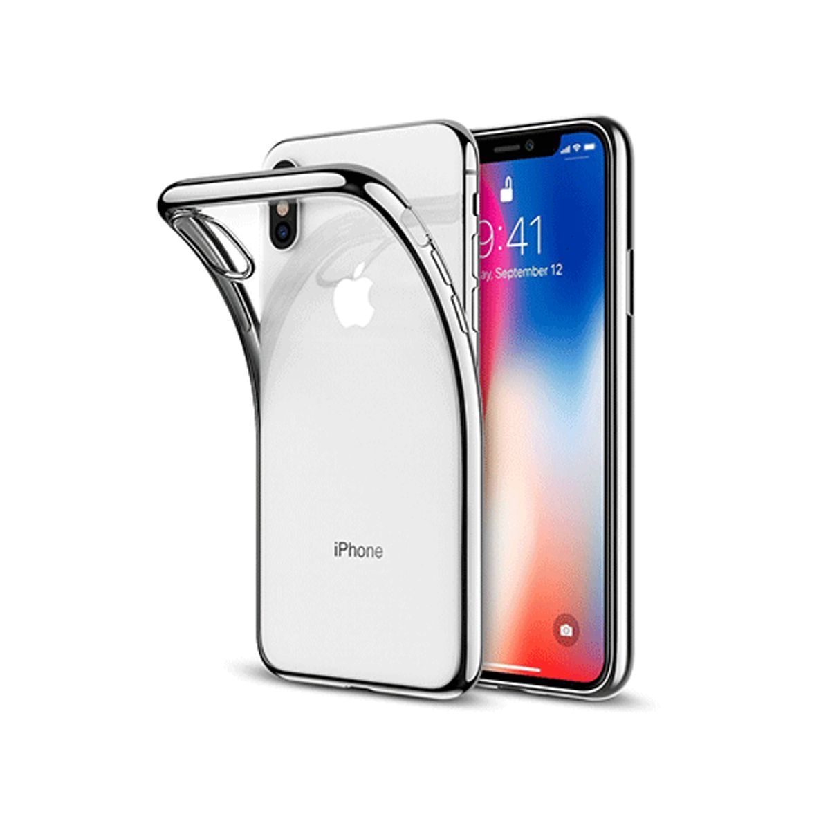 iPhone XS Max - Deluxe&trade; Frame Silikone Cover - Sølv