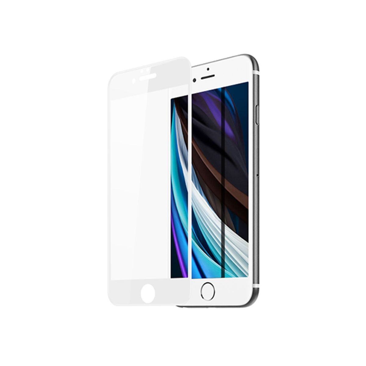 iPhone 6/6s - DeLX&trade; 3D Skærmbeskyttelse (Hærdet glas) - Hvid