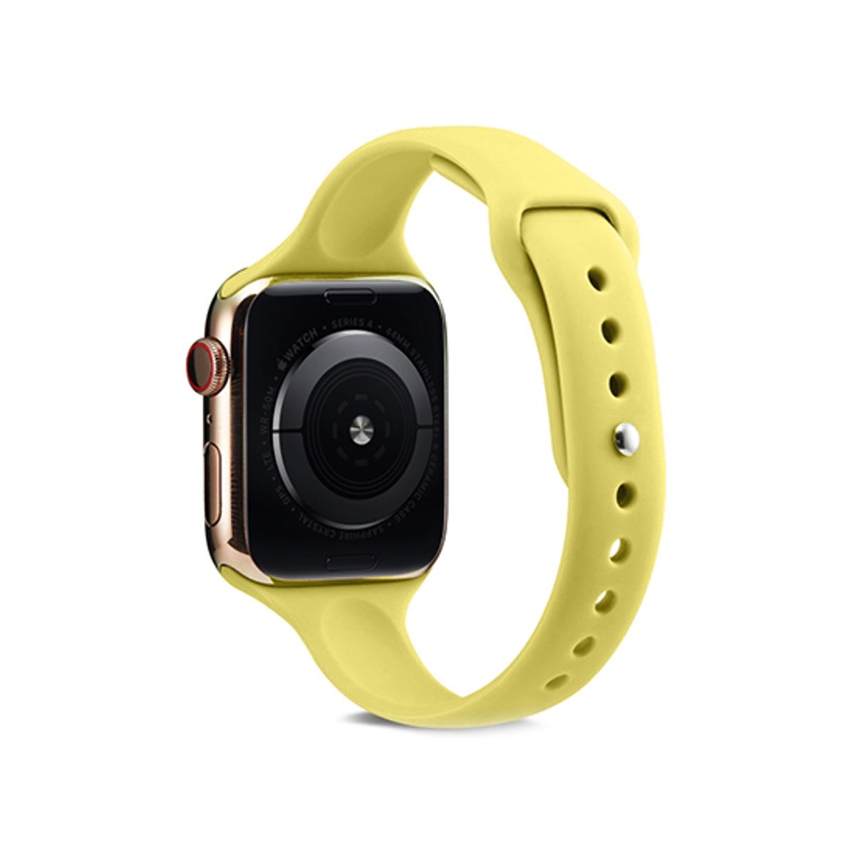 Apple Watch (38/40/SE/41/42mm) - ICON&trade; Tynd Classic Silikone Rem - Gul