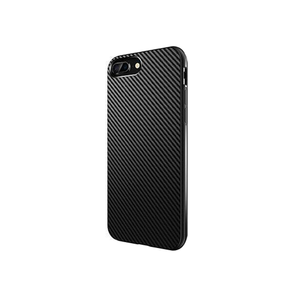 iPhone 7/8 Plus - MaxGear Carbon Fiber Beskyttelse Cover - Sort