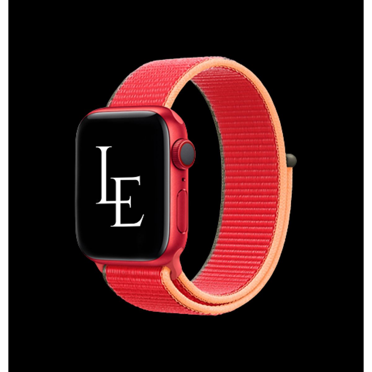 Apple Watch (42/44/SE/45/46/49mm) - L'Empiri&trade; Sport+ Nylon Velcro Rem - Rød