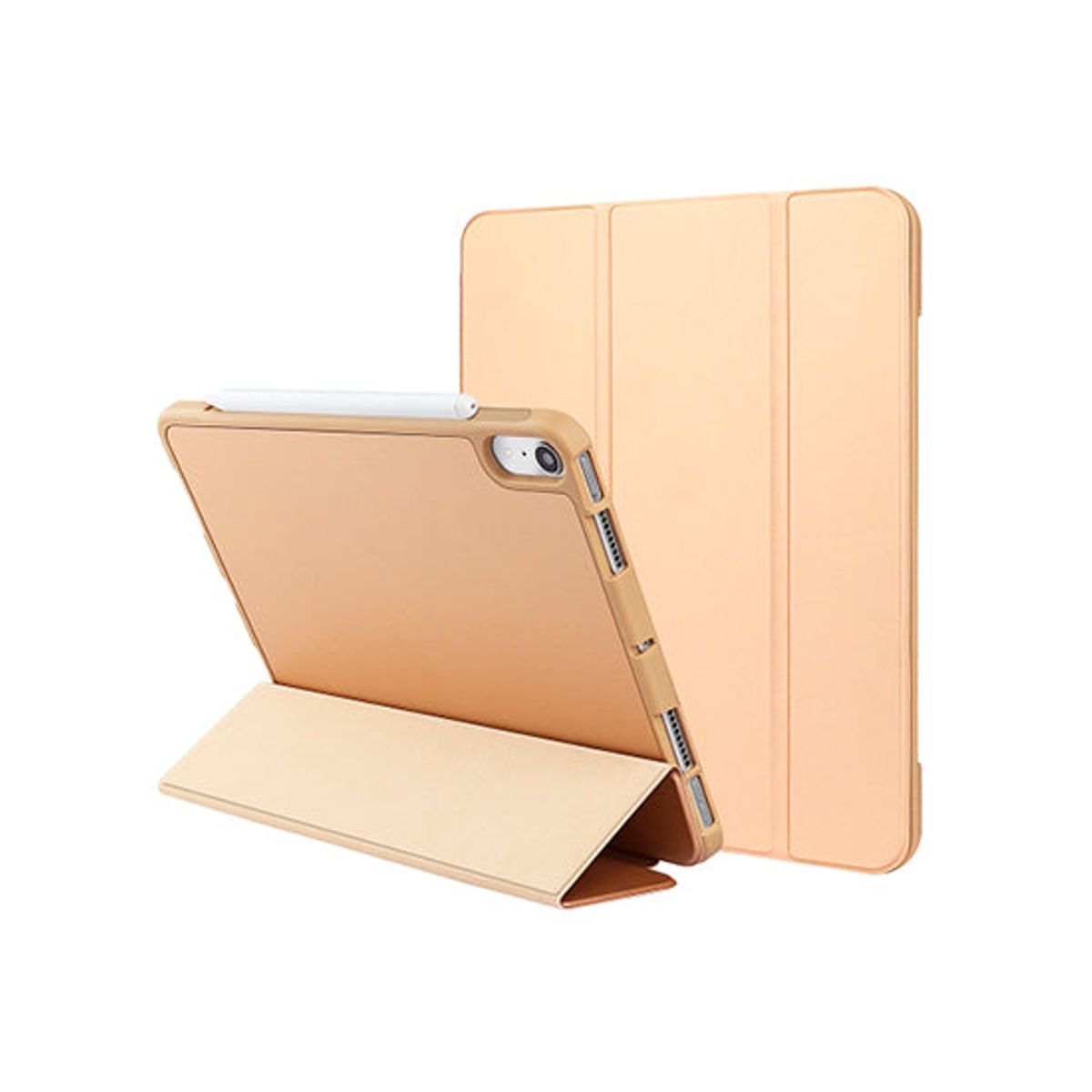 iPad Mini (2021/2024) - LUX&trade; Smart Trifold Silikone Cover - Guld