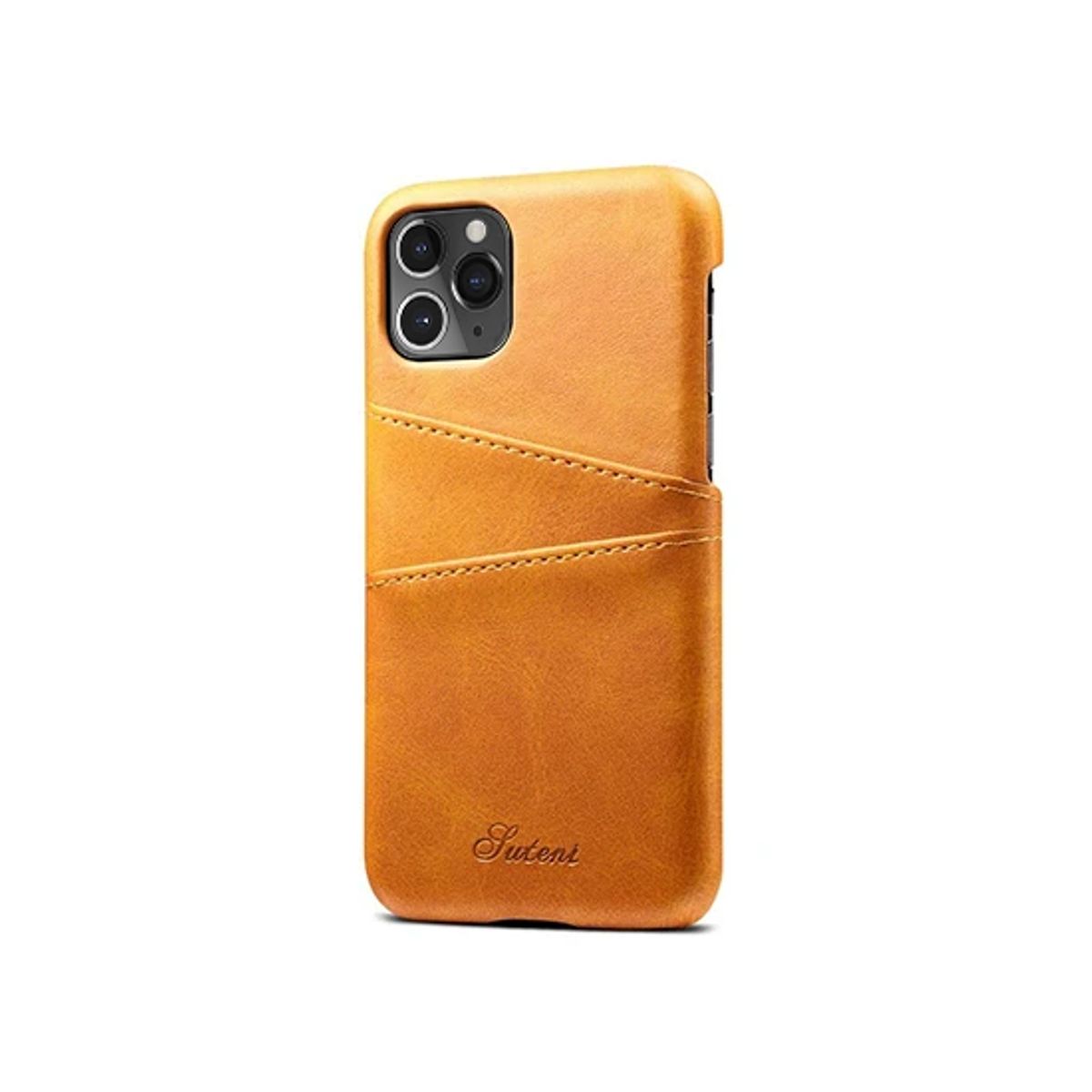 iPhone 11 Pro Max - NX Design Læder Bagcover Pung Lysebrun