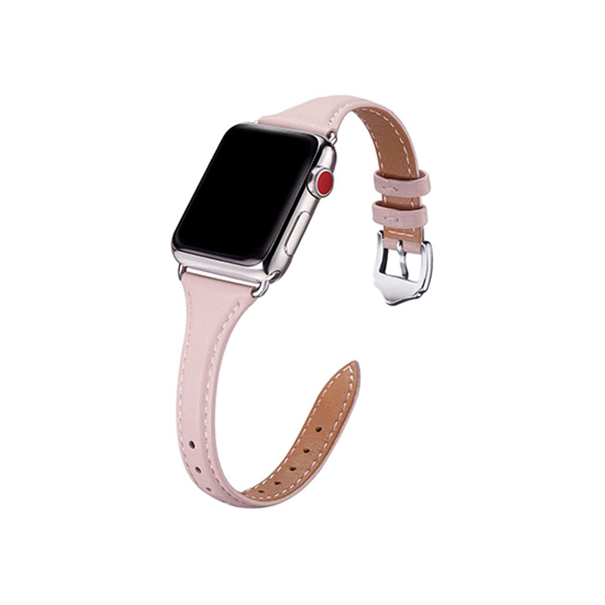 Apple Watch (38/40/SE/41/42mm) - Wonder&trade; Classic Læder Rem - Rose