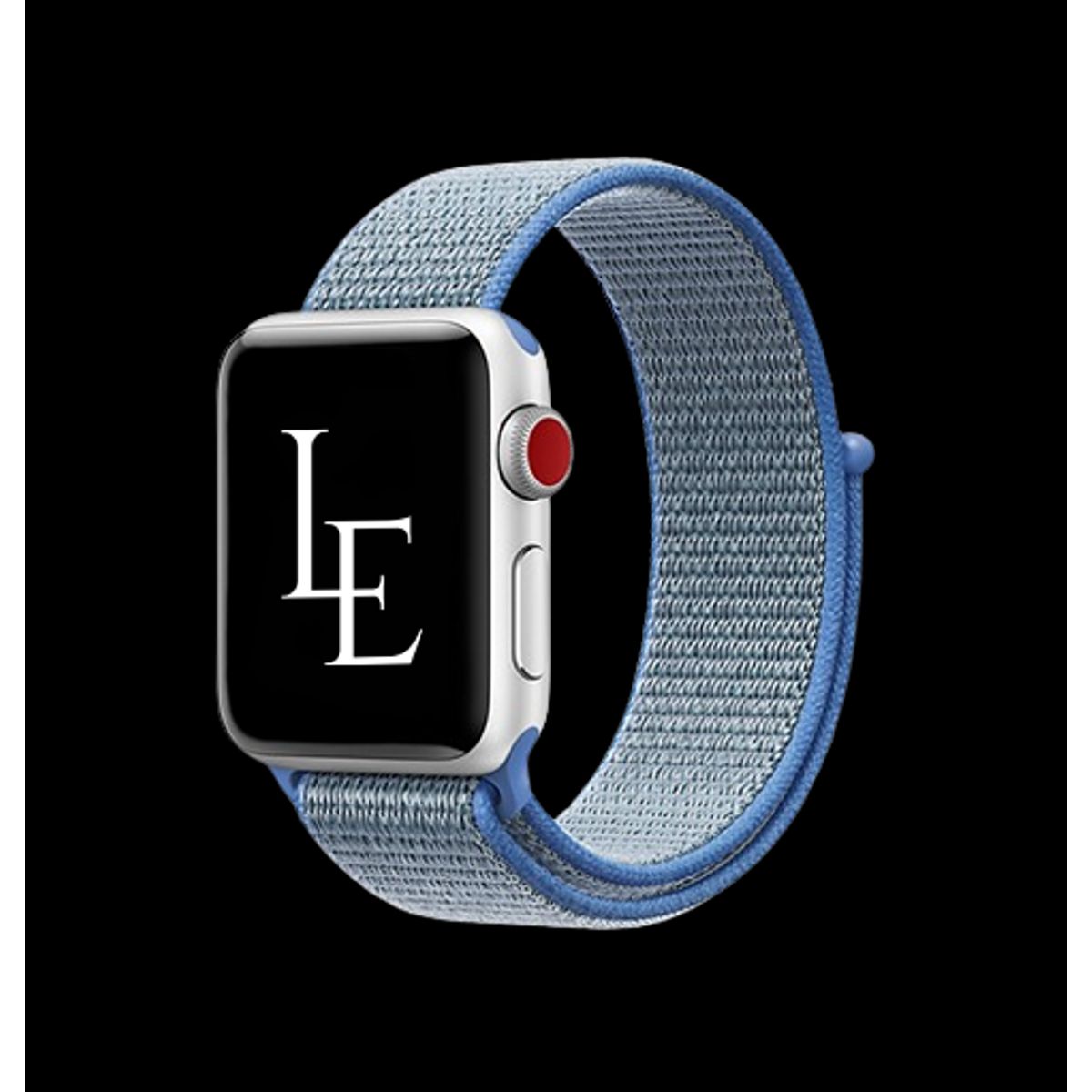 Apple Watch (42/44/SE/45/46/49mm) - L'Empiri&trade; Nylon Velcro Rem - Blå