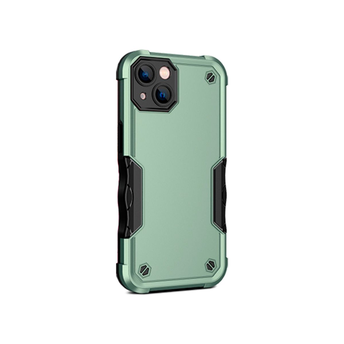 iPhone 13 Mini - REALIKE&trade; Pro Stødsikkert Håndværker Cover - Army/Grøn