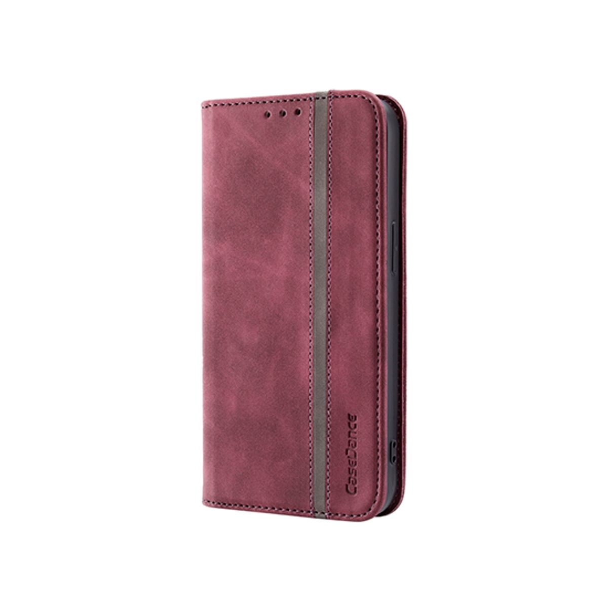 iPhone 13 Pro Max - CaseMe&trade; Vintage Læder Etui / Pung - Bordeaux Rød