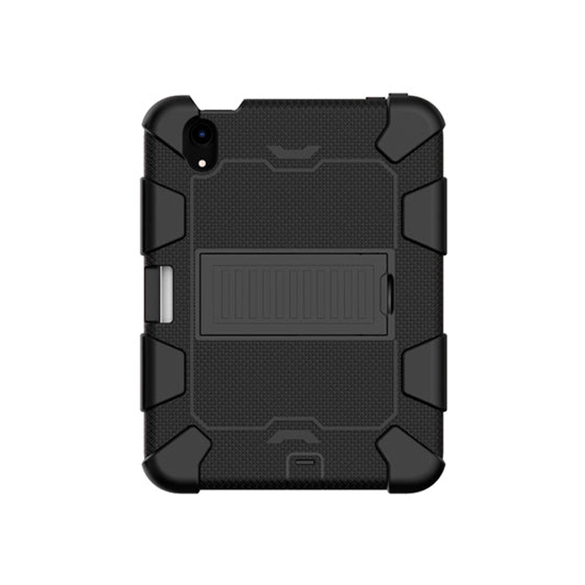 iPad Mini (2021/2024) - Deluxe&trade; Robust Stødsikkert TPU Cover m. Kickstand - Sort